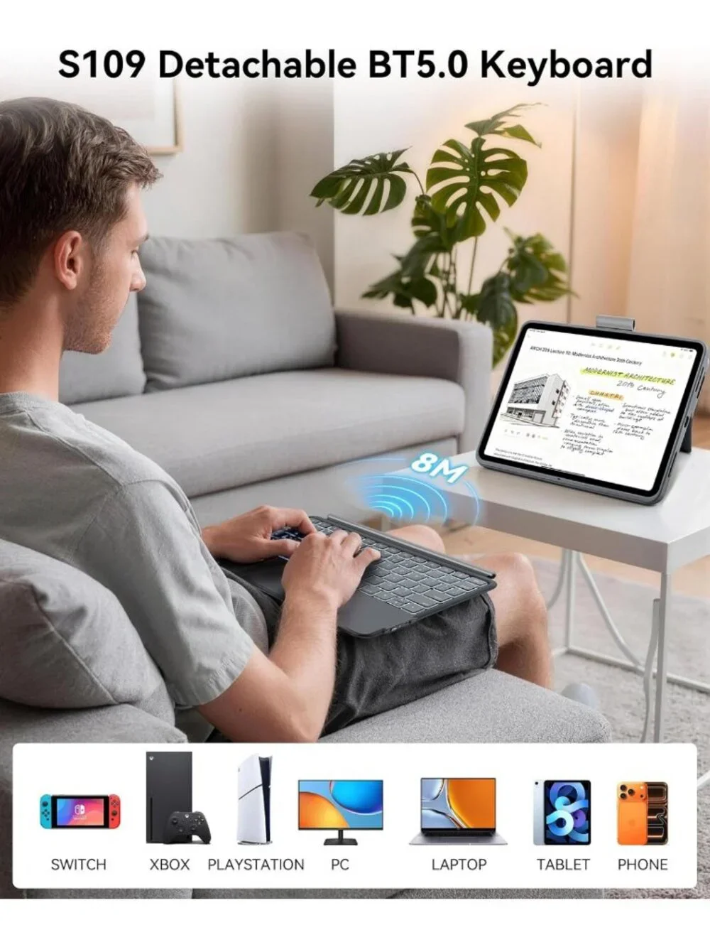 11-inch iPad Pro & Air Keyboard Case - Slim, Lightweight, Protective Cover